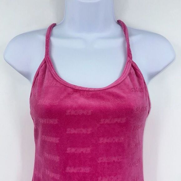 Skims Terry Cloth Pink Spell Out Dress Sz S - Picture 2 of 8